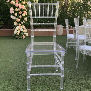 Vente en gros bon marché de chaise Napoléon en résine de cristal de glace durable pour mariage, événement, location de raboteuse - Product Image 6
