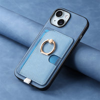 Étui de téléphone portefeuille en TPU PU antichoc avec anneau magnétique détachable et porte-cartes pour Samsung Galaxy A14 A16 A55