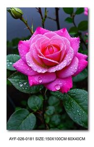 Lussuoso Quadro in Porcellana con Effetto 3D Floreale, Stampa Digitale 3D per Decorazione Murale Domestica - Product Image 3