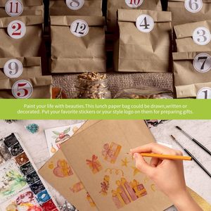 Vente directe du fabricant, faible MOQ, sacs en papier kraft épais et portables pour l'emballage alimentaire. - Product Image 6