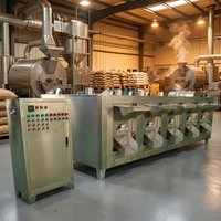 Machine à rôtir les cacahuètes industrielle continue 600 kg/h, en acier inoxydable SUS304, avec circulation d'air chaud, pour la torréfaction des noix et des cacahuètes