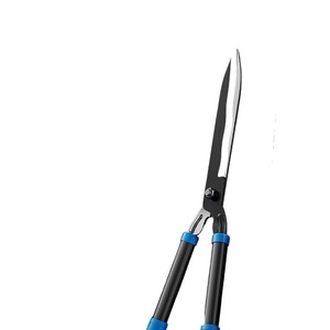 Hedge Shears Stainless Steel Blade Blue Handle Manual Pruning Tool Wave Blade Design Professional Garden Trim - Product Image 1
