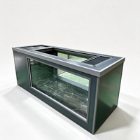 Aquarium rectangulaire léger en plastique, sur pied, ornemental, double face, ultra transparent, avec filtre latéral, pour poissons, koïs, tropicaux