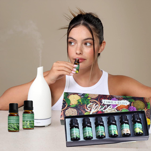 Ensemble essentiel pour les soins de la peau et des cheveux diffuseur de désodorisant aromathérapie huile essentielle pure 10ml coffret cadeau d'huile essentielle pure - Product Image 1