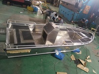 Yacht de luxe de 16 pieds à console centrale, coque en V profond, bateau de sport pour la pêche en rivière, en lac, ou la pêche au bar, en aluminium soudé, à vendre