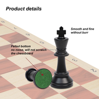 Pièces d'échecs personnalisées en PS, hauteur du roi 3,75 pouces (97 mm), pièces d'échecs de tournoi
