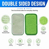 Chiffons de nettoyage Foamstar, double face, tout usage, éponge non rayante, tampon à récurer pour le nettoyage de la cuisine