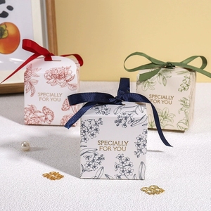 <span class=keywords><strong>Fiori</strong></span> della foresta piccola scatola di caramelle di carta con perle scatole regalo regalo di cioccolato imballaggio regalo di nozze scatole di caramelle - Product Image 5