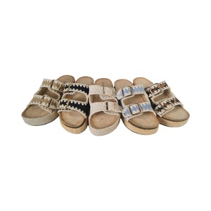 Ciabatte da donna estive da donna con suola spessa moda abbigliamento esterno nuovo sandali Slip-On con fibbia in Denim di grandi dimensioni per donna - Product Image 6