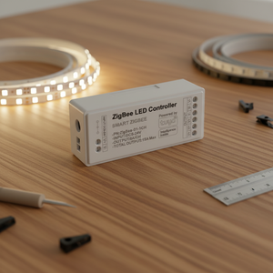 Contrôleur WiFi Tuya Zigbee, application mobile, télécommande intelligente, barre lumineuse LED et ceinture lumineuse, <span class=keywords><strong>variateur</strong></span> de couleur RGB coloré, ROHS - Product Image 1