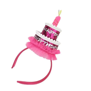 बच्चों का जन्मदिन प्लास्टिक हेयर बैंड गिफ्ट लड़कियों को बड़े सीक्वेन ताज हेडबैंड बाल - Product Image 5