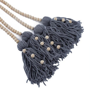 Rideau de boucle de rideau de lanière de rideau de qualité à la maison nordique avec des accessoires de décoration de dentelle de gland - Product Image 4