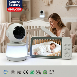 5 Inch 720P PTZ Baby Monitor Dual Mode <b>WiFi</b> App <b>Smart</b> Video Nanny <b>Camera</b> Auto Night Light Vox Long Range Wireless Infant Monitor - Product Image 1