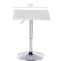 Tavolo da Bar Moderno Minimalista in Metallo e MDF, Altezza Regolabile, Arredamento Commerciale per Cucina, Casa, Sala da Pranzo, Esterno, Ingresso, Caffè
