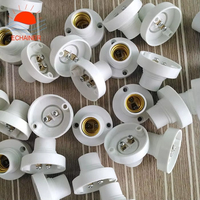 Douille de lampe E14 en plastique à prix d'usine, adaptateur de base de lampe E14, support de lampe E14