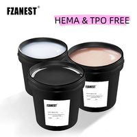 FZN 1kg Gel UV Artistique Sans TPO en Gros, Gel Constructeur Naturel en Vrac avec Logo Personnalisé, Sans HEMA, Certifié CPNP