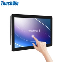 Monitor Táctil TD215E de 21.5 Pulgadas sin Ventilador, Pantalla Capacitiva de Escritorio con Marco de Aluminio, Resistente al Agua IP65, para Tiendas Minoristas