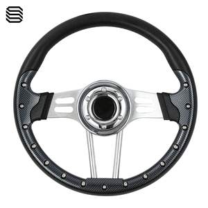 Housse de volant noire en PU(F) de 14 pouces pour accessoires de voiturette de golf Club Car EZGO G29 Drive Modified - Product Image 4