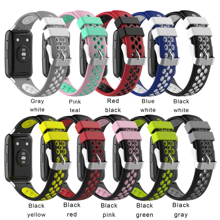 Colorful Soft Silicone Strap For Huawei Watch Fit SmartWatch Band WristBand Bracelet with tool Accessories Belt
