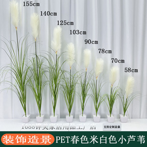 Césped Artificial de <span class=keywords><strong>PVC</strong></span> y PET para Paisajismo Exterior, Flor de Pampa, Flor de Ranúnculo, Resistente a los Rayos UV - Product Image 6