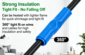 طقم أنابيب لاصقة مزدوجة الجدار قابلة للتقلص بالحرارة مادة عازلة حمراء سوداء PE V حماية الكابلات - Product Image 4