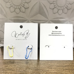 Étiquettes personnalisées pour bijoux, logo imprimé, étiquettes en papier, cartes pour colliers et boucles d'oreilles, étiquettes suspendues pour boucles d'oreilles - Product Image 4
