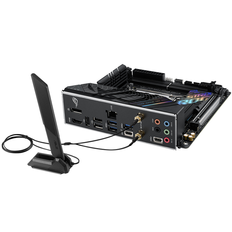 ASUS ROG STRIX B760-I GAMING WIFI マザーボード、4つのSATA 6Gb/s