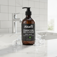 Gel Douche Rafraîchissant au Menthol Akaril, Blanchissant, Hydratant, Effets Éclaircissants et Nourrissants, Déodorant, Soin Corporel pour l'Été