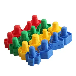 Muttern und Bolzen Set Montessori Kleinkind Regenbogen Matching Spiel Aktivitäten Feinmotorik Autismus Lernspiel zeug für Baby