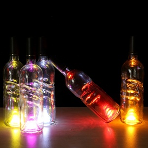Pegatina LED creativa de Año Nuevo, luz de ambiente con Flash oscuro, autoluminosa, Mini pegatina de taza personalizada impermeable, posavasos para fiesta - Product Image 6