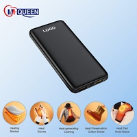 Batterie externe portable M-QUEEN P17B avec logo personnalisé, charge rapide 22,5 W, 10000 mAh, double entrée/sortie, Li-polymère, pour smartphone