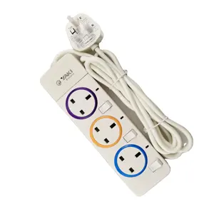 High Quality UK Plug 3 Way 4 Way 5 Way Universal Power Strip Extension Socket with Fuse