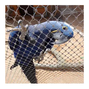 Toptan yüksek kalite tel halat örgü/paslanmaz çelik tel halat mesh net aviary