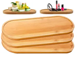 Wooden Tray Candle Holder Plate Wedding Centerpieces Coffee Table Organizer Wooden Serving Decorative Trays For Home Decor