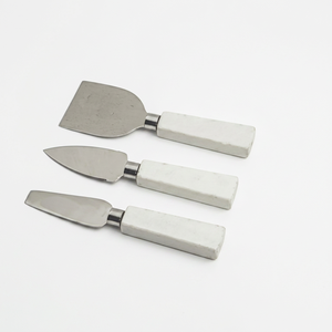 Compra un juego de queso de acero inoxidable de alta calidad con mango de partículas de mármol Nano, utensilios de mesa, cubiertos, vajilla, utensilios de cocina - Product Image 1