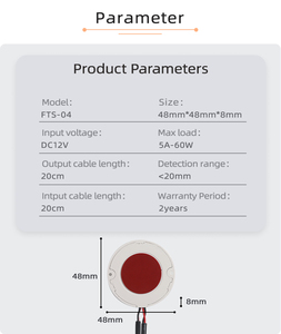 12V 5A 60W Holzplatte Hidden Touch Dimm schalter Schrank Smart Möbel Lichtsensor Penetra ble Inductive <span class=keywords><strong>Switch</strong></span> Smart - Product Image 4
