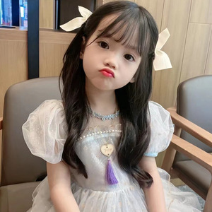 Nuovo modello di moda per neonati parrucca per capelli per <span class=keywords><strong>bambina</strong></span> lunga e diritta per bambini e bambine parrucca a onda naturale per parrucca <span class=keywords><strong>da</strong></span> <span class=keywords><strong>bambina</strong></span> - Product Image 6