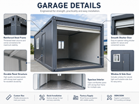 Maison conteneur préfabriquée personnalisable en kit avec porte roulante pour logement de travailleurs, entrepôt et garage