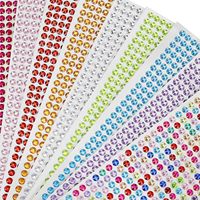 Autocollants en diamant autocollants de 6 mm, nouveau design, vente en gros, autocollants en strass personnalisés pour scrapbooking DIY