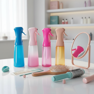 Bouteilles de pulvérisation à brume continue en PET personnalisables de 200 ml/300 ml, brume fine 8s pour les applications de beauté et domestiques - Product Image 1