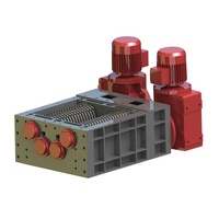 Trituradora Silenciosa de Doble Eje, Caja de Acero Sólido, Procesamiento Personalizado, Trituración de Perfiles de Plástico, Capacidad de 100-500 kg/h