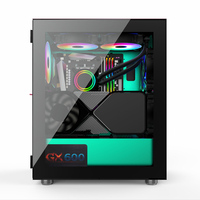 V650 Green PC Case Exquisita mano de obra Diseño privado para jugadores Mini ATX & ITX Factor de forma Cool Styling Enfriador DE VENTILADOR DE ALUMINIO