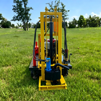 Petite foreuse de puits d'eau diesel haute performance, machine de forage de puits d'eau hydraulique portable pour usage domestique