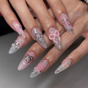 Vente en gros de pièces d'<span class=keywords><strong>ongles</strong></span> portables transfrontalières, art, arc stéréoscopique 3D <span class=keywords><strong>faux</strong></span> S, S détachable étendu - Product Image 2