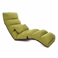 Chaise de canapé pouf d'intérieur réglable pour adulte améliorée sièges de sol rembourrés avec oreiller lombaire jeu méditation salon chambre