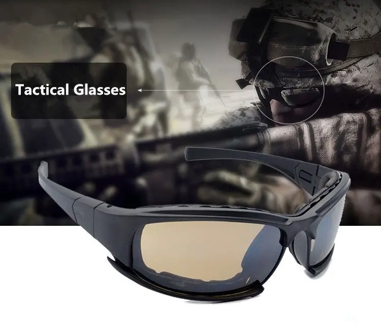 X7 rüzgar geçirmez gözlük açık spor polarize güvenlik gözlükleri göz koruması gece görüş taktik gözlük askeri