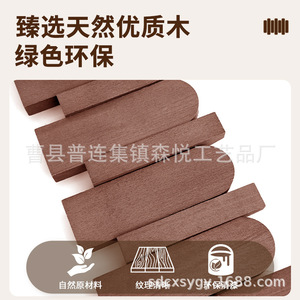 Wooden <b>Wall</b> Mounted Coat Rack Rectangle Shape <b>Hanging</b> Hook For Clothing <b>Storage</b> Multipurpose Use - Product Image 4