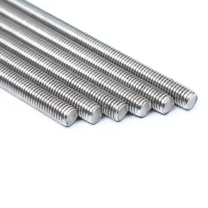 All Size Stainless Steel INOX SS201 SS304 SS316 SS316L SS410 A2 A4 Plain Polished Thread Rod With Nut Flast Spring Washer DIN975