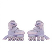 Patins à roulettes en ligne réglables multifonctionnels pour enfants débutants, portables et artistiques