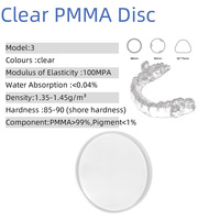 Disque de fraisage dentaire transparent LEONGY 98 mm pour guide d'implant, fournisseur OEM, disque PMMA transparent CAD CAM
